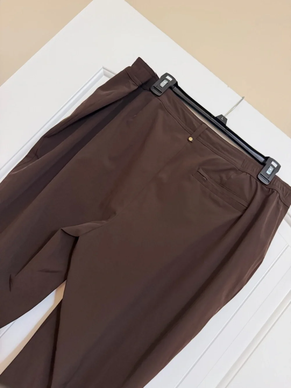 Chico's Zenergy Chocolate Brown Straight Size Zip Active Wear Pants Sz 2R (12R) - Picture 5 of 15